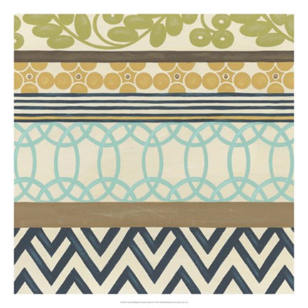 Framed Non-Embellished Geometric Frieze IV Print