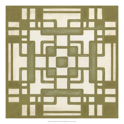 Framed Non-Embellished Deco Tile III Print
