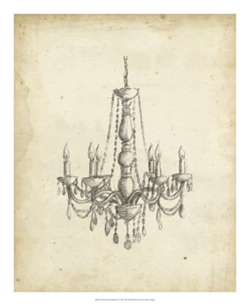 Framed Classical Chandelier II Print