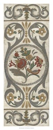 Framed Tudor Rose Panel I Print