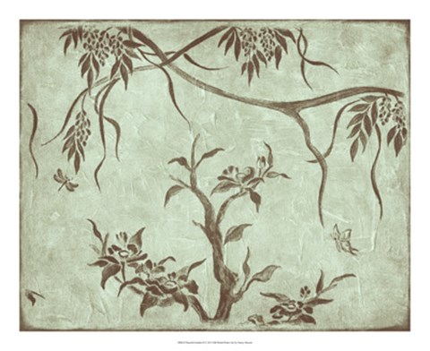 Framed Peaceful Garden II Print