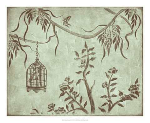 Framed Peaceful Garden III Print