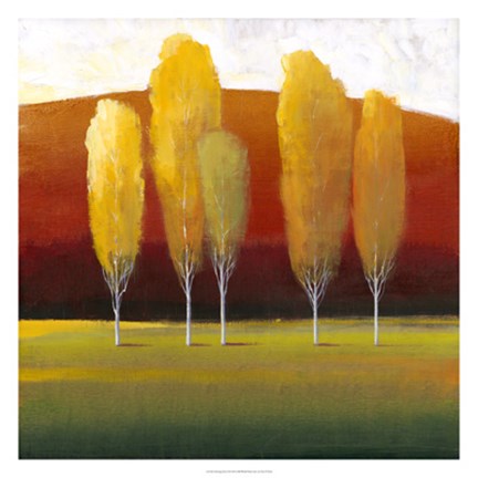 Framed Glowing Trees II Print