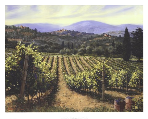 Framed Tuscany Vines Print