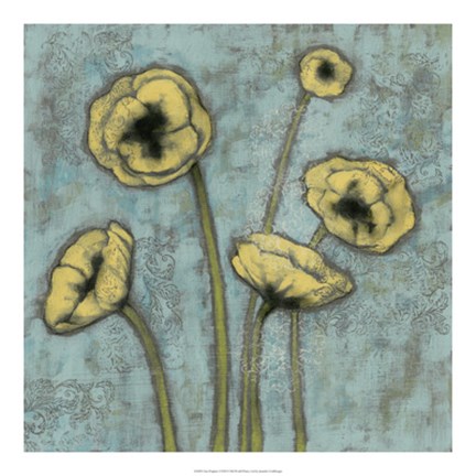 Framed Sun Poppies I Print