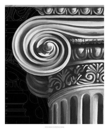 Framed Ionic Capital Detail II Print