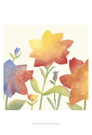 Framed Aquarelle Floral II Print