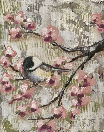 Framed Cherry Blossom Bird II Print