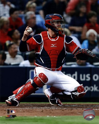 Framed Brian McCann 2013 Action Print