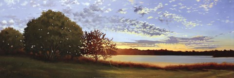 Framed Lakeside Sunrise Print