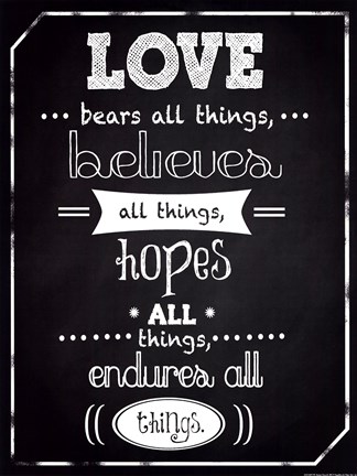 Framed Love Endures Print