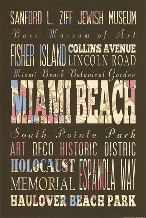 Framed Miami Beach Florida II Print