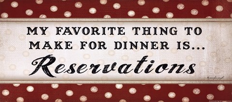 Framed Dinner Reservation Print
