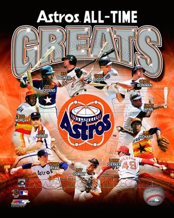 Framed Houston Astros All Time Greats Composite Print