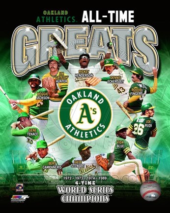 Framed Oakland Athletics All Time Greats Composite Print