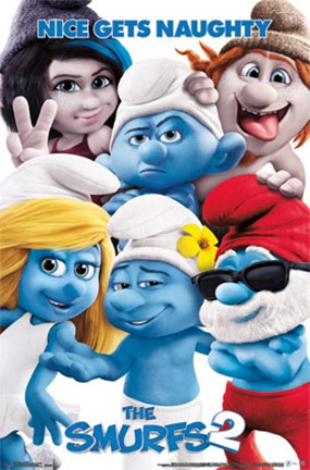 Framed Smurfs 2 - nice gets naughty Print