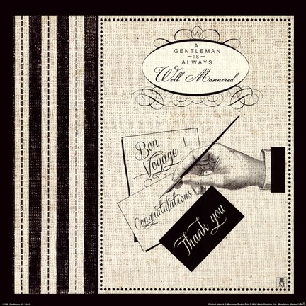 Framed Gentleman IV Print