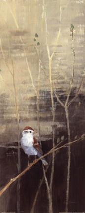 Framed Sparrows at Dusk I Print
