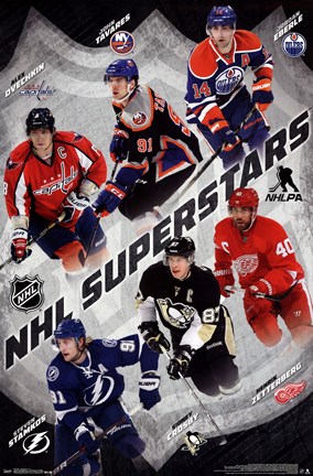 Framed NHL - Superstars 13 Print