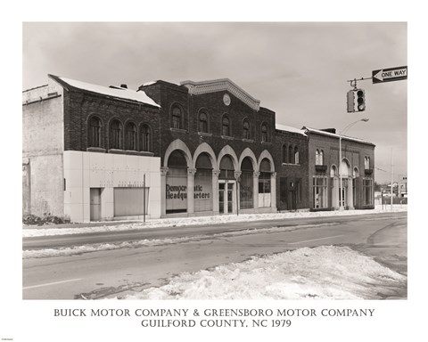 Framed Buick Motor Company &amp; Greensboro Motor Company Guilford County, NC 1979 Print