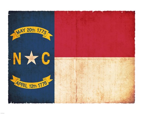Framed North Carolina Flag Print