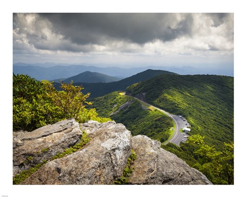 Framed Blue Ridge Parkway Craggy Gardens Scenic Mountains Asheville NC Print