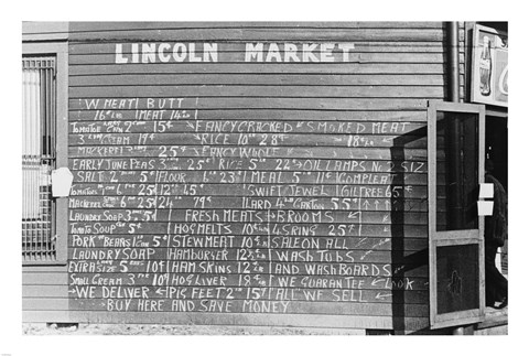 Framed Lincoln Market Winston Salem, North Carolina Print