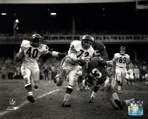 Framed Gale Sayers 1965 Action Print