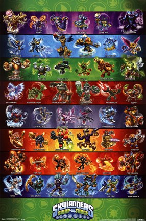 Framed Skylanders Swap Force - Grid Print