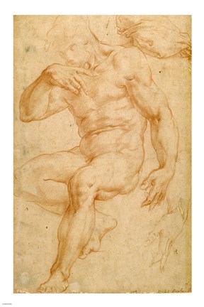 Framed Studies of a Male Nude, a Drapery, and a Hand Print