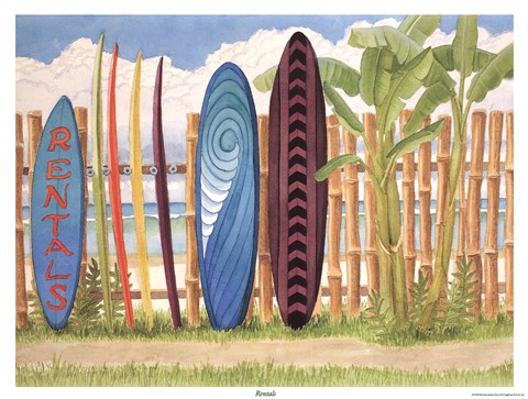 Framed Rentals Print