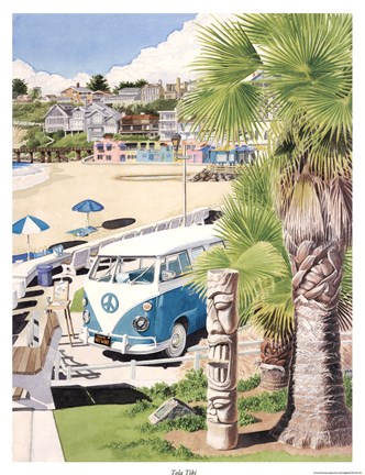 Framed Tola Tiki Print