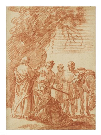 Framed Prophet Elisha and the Shunammite Woman Print