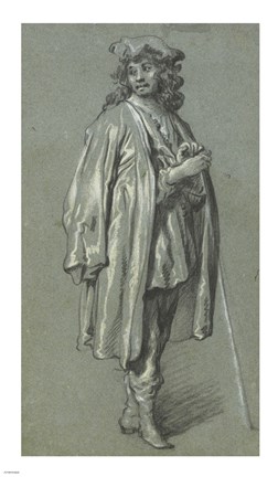 Framed Young Man Standing Print