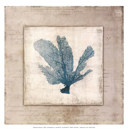 Framed Chambray Coral I - Mini Print