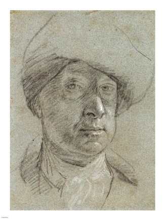 Framed Self-Portrait Wearing a Cloth Hat Print