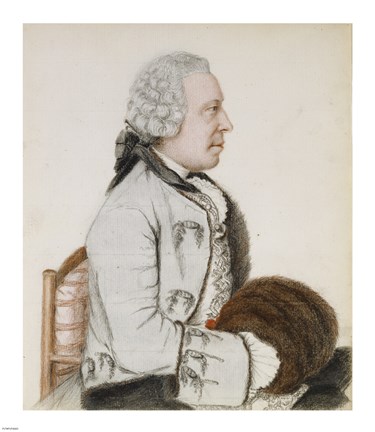 Framed Portrait of Charles-Benjamin de Langes Print