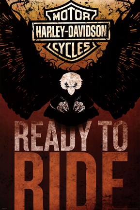 Framed Harley Davidson - Ready to Ride Print