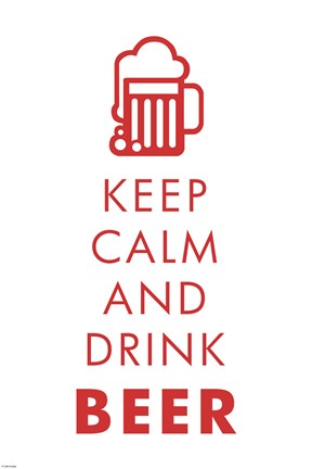 Framed Keep Calm and Drink Beer Print