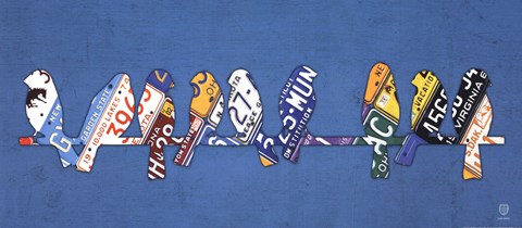 Framed Birds on a Wire Print