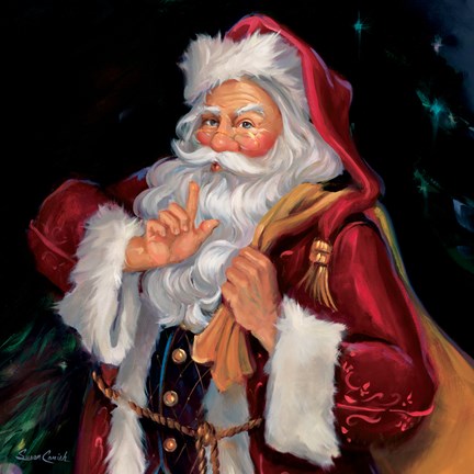 Framed Shhh Santa Print