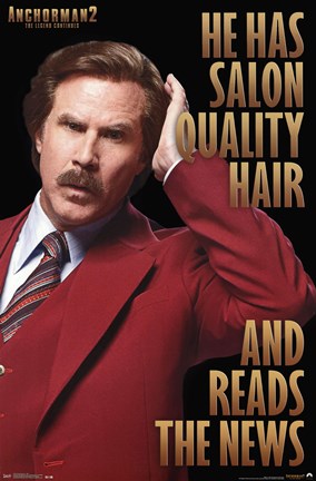Framed Anchorman 2 - Hair Print