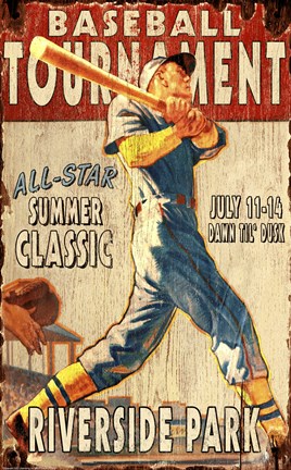 Framed Baseball Tournament Print
