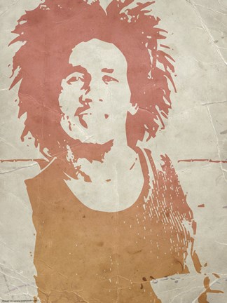 Framed Bob Marley Brown Print