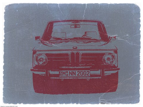 Framed BMW 2002 FRONT Print