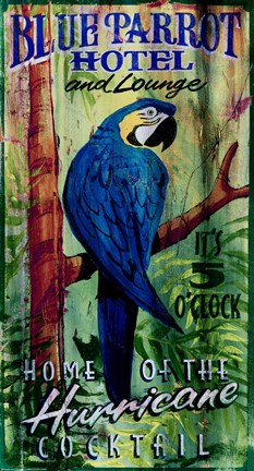 Framed Blue Parrot Print