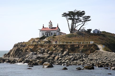 Framed Crescent Bay Light Print