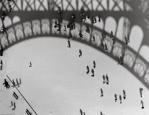 Framed Eiffel Shadows Print