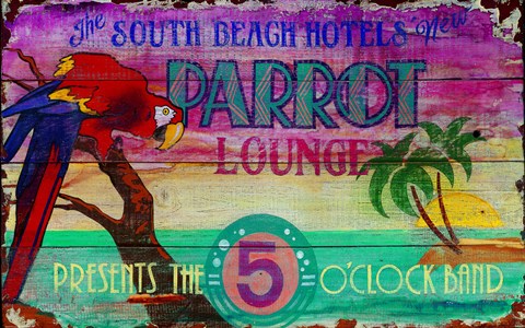 Framed Parrot Lounge Print
