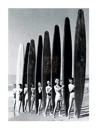 Framed Surfin&#39; Gals Print